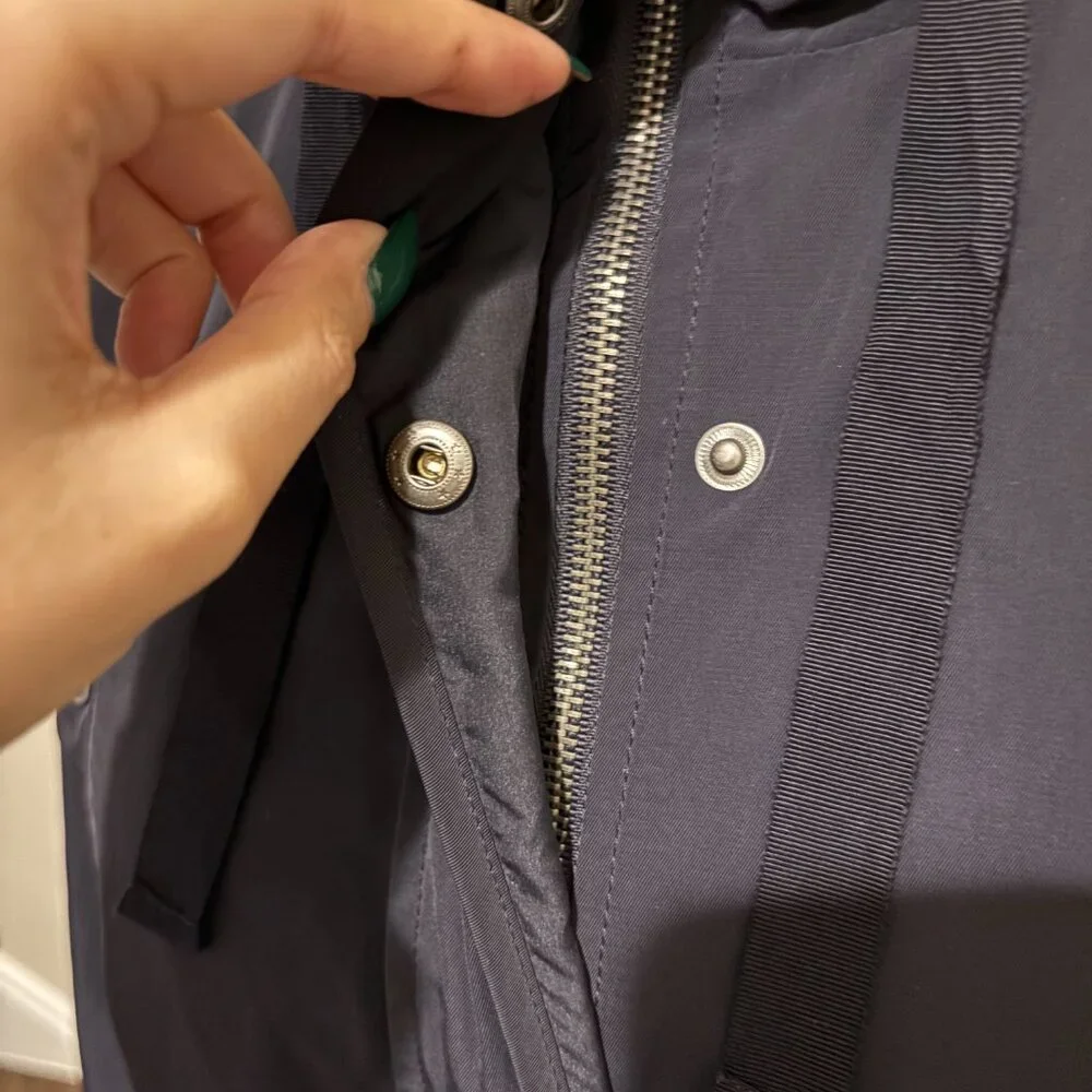 Navy Blue Raincoat | Size Medium - Picture 4 of 10